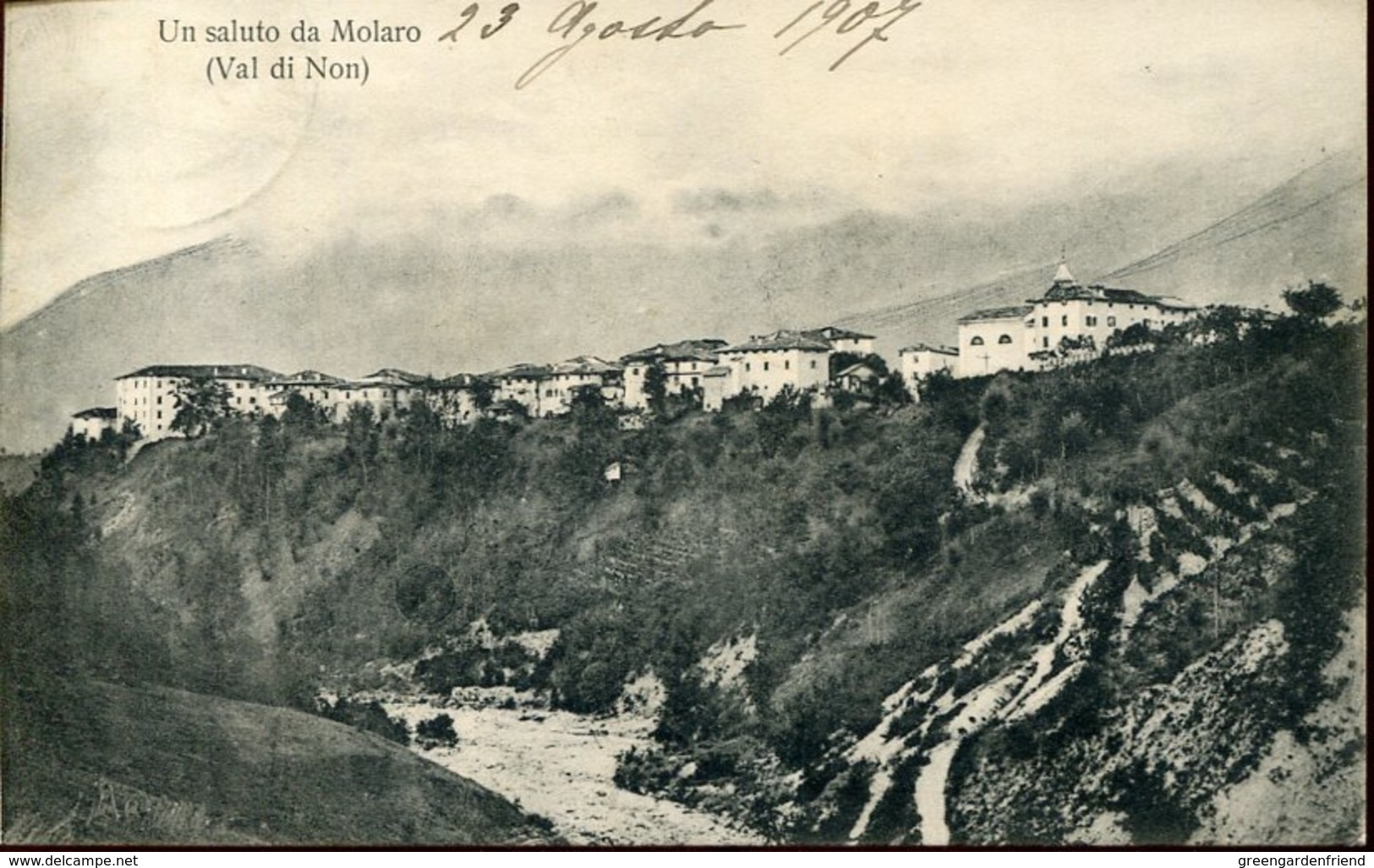 44790 Austria, Postcard  Circuled 1907 From Mezzolombardo (trento) To San Martino Castrozza  Cartolina Di Mollaro Val Di - Covers & Documents