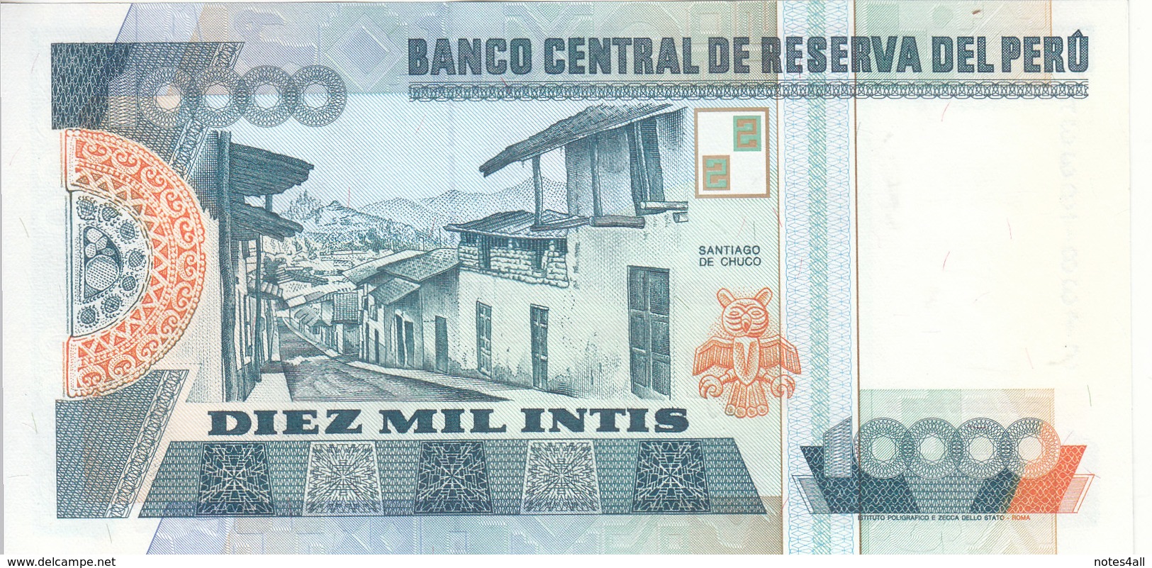 PERU 10000 INTS 1988 P-140 UNC */* - Peru