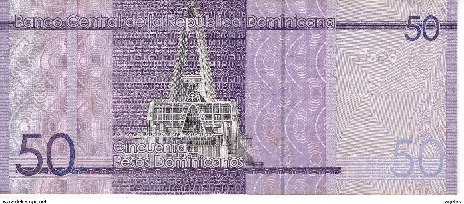 BILLETE DE REP. DOMINICANA DE 50 PESOS ORO DEL AÑO 2016 SERIE DZ  (BANKNOTE) - República Dominicana