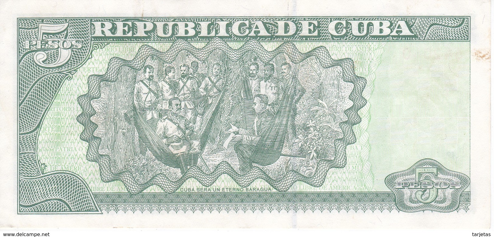BILLETE DE CUBA DE 5 PESOS DEL AÑO 2007 DE ANTONIO MACEO  (BANKNOTE) - Cuba