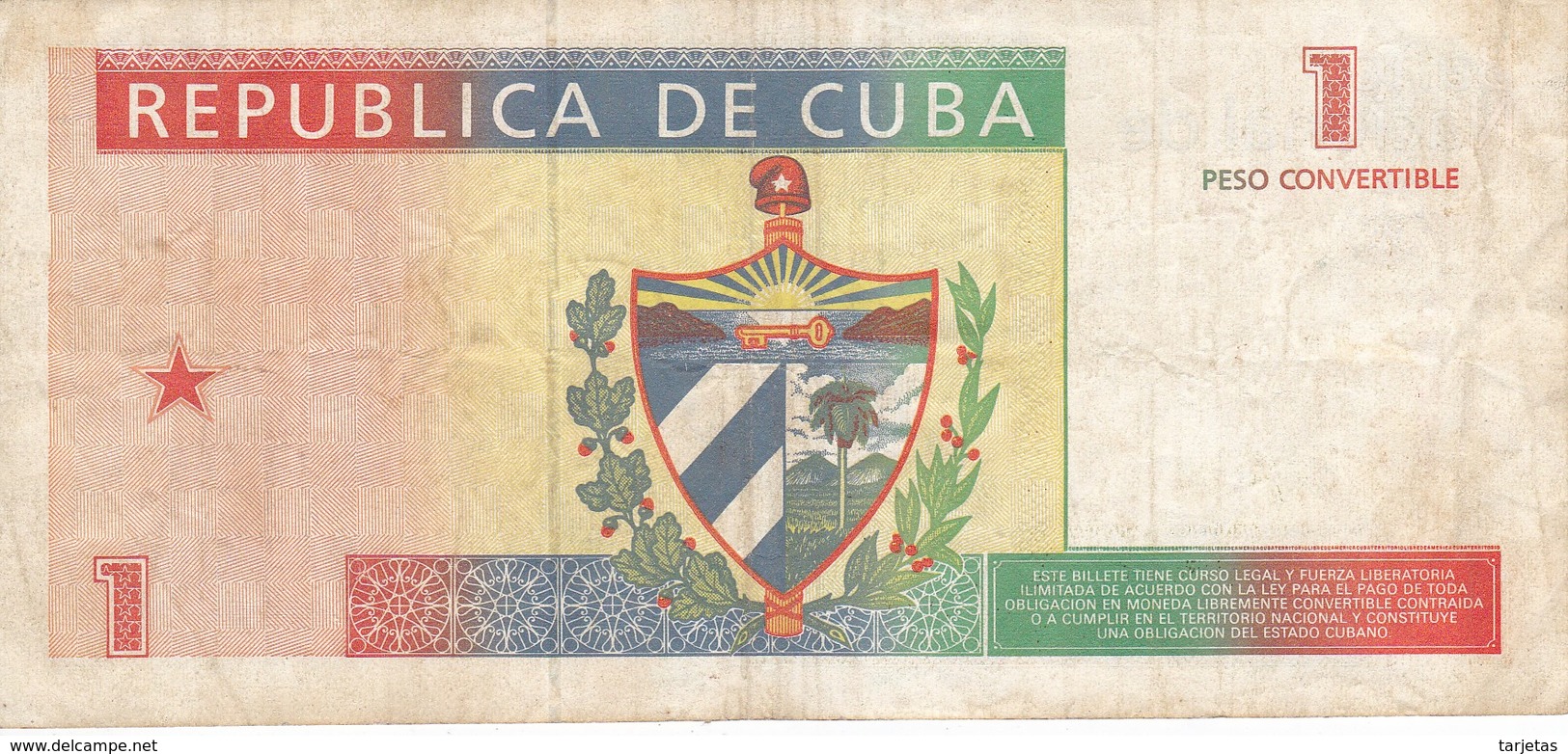 BILLETE DE CUBA DE 1 PESO CONVERTIBLE DEL AÑO 1994  (BANKNOTE) - Cuba