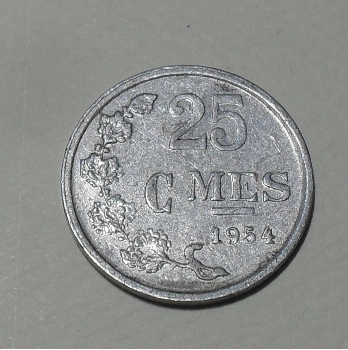 1954 - Luxembourg - 25 CENTIMES, Jean, KM 45a.1 - Luxembourg