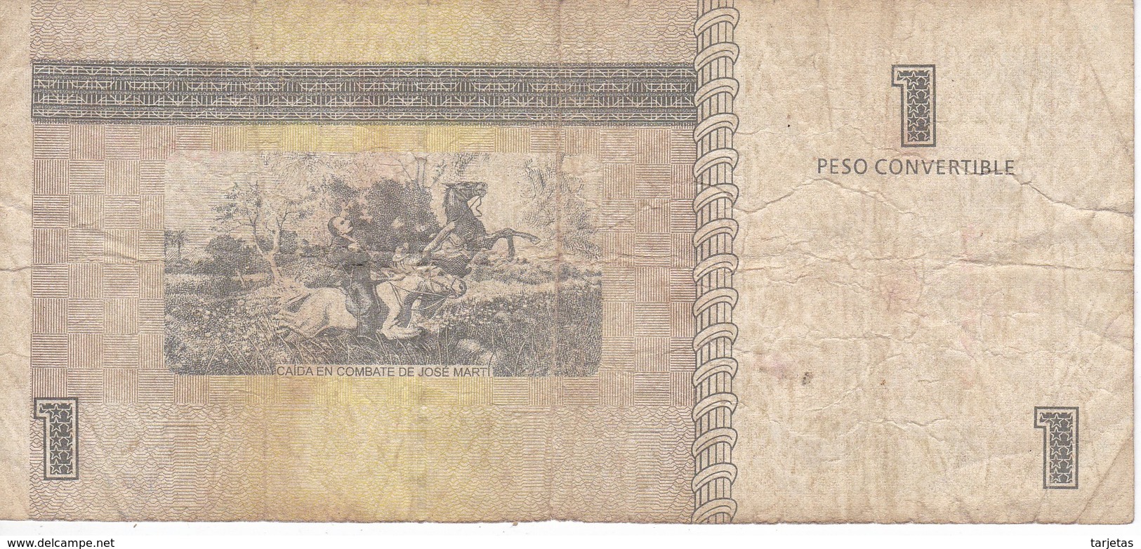 BILLETE DE CUBA DE 1 PESO CONVERTIBLE DEL AÑO 2006  (BANKNOTE) - Cuba