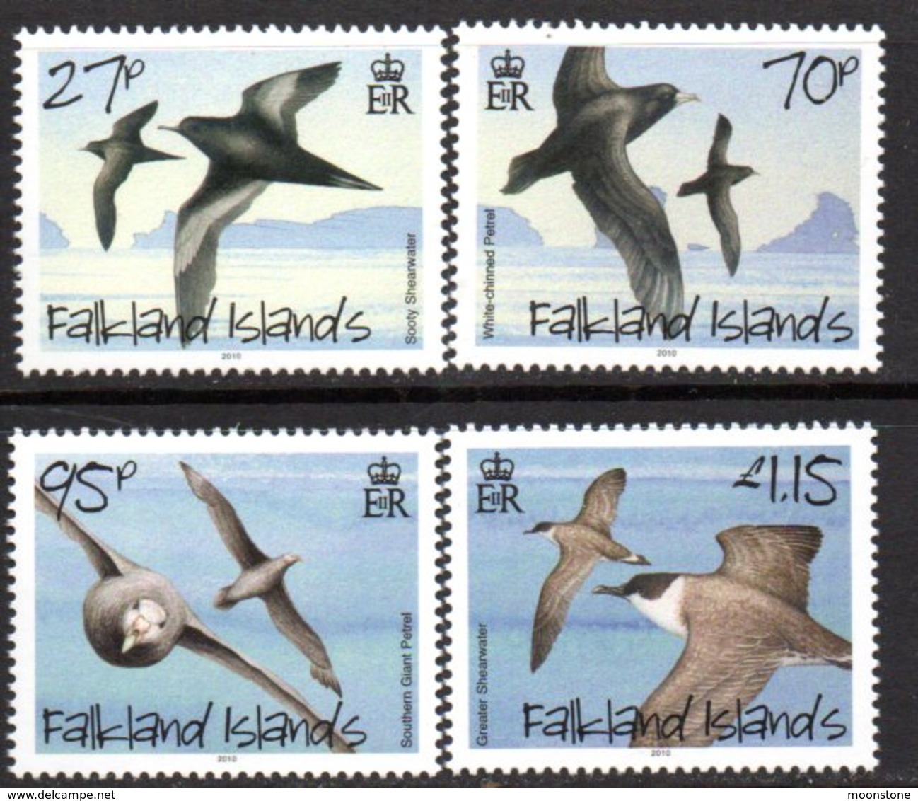 Falkland Islands 2010 Petrels & Shearwaters Birds Set Of 4, MNH, SG 1169/72 - Falkland Islands