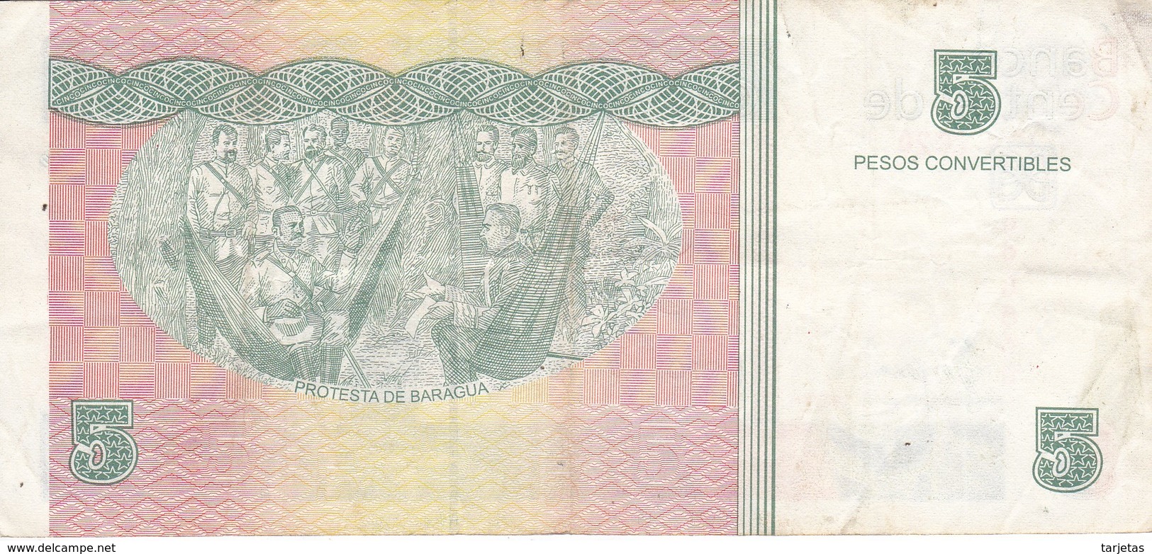 BILLETE DE CUBA DE 5 PESOS CONVERTIBLES DEL AÑO 2006  (BANKNOTE) ANTONIO MACEO - Cuba