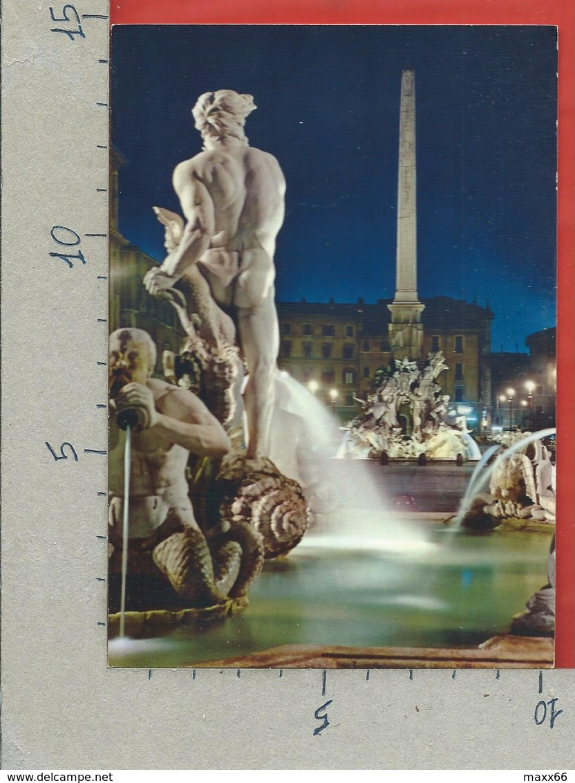 CARTOLINA NV ITALIA - ROMA Di Notte- Piazza Navona - 10 X 15 - Places & Squares