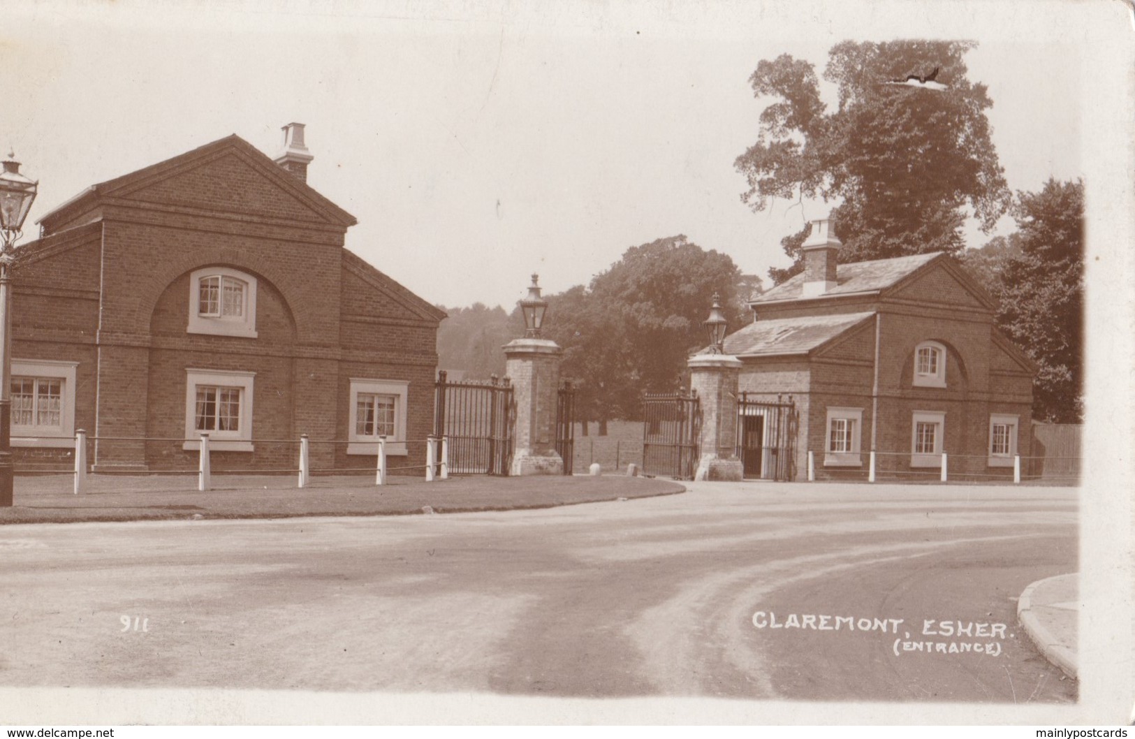 AS41 Claremont, Esher, Entrance - RPPC - Surrey