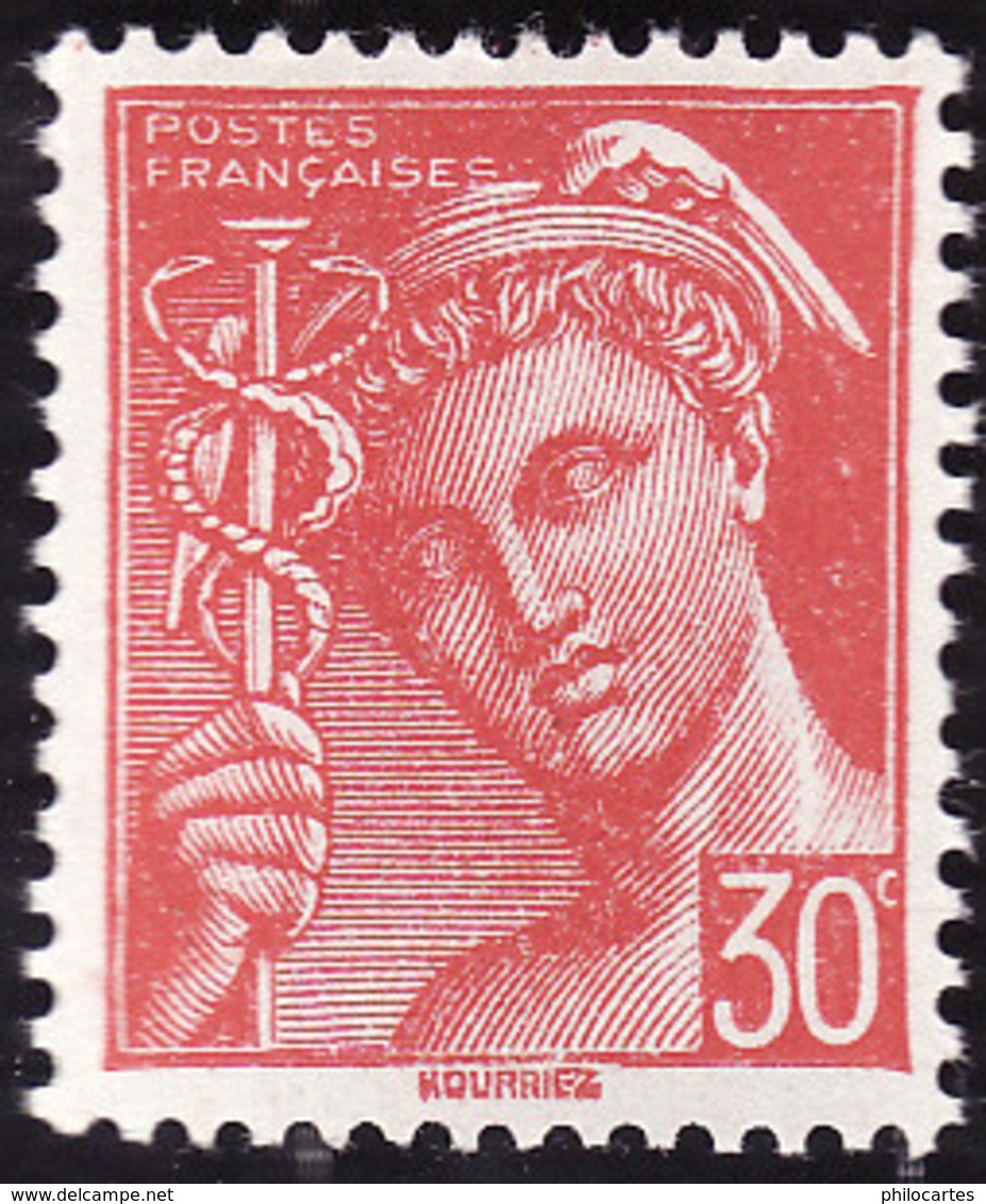 FRANCE  1942  -  YT  547  -  Mercure    30c Rouge   - NEUF** - 1938-42 Mercure