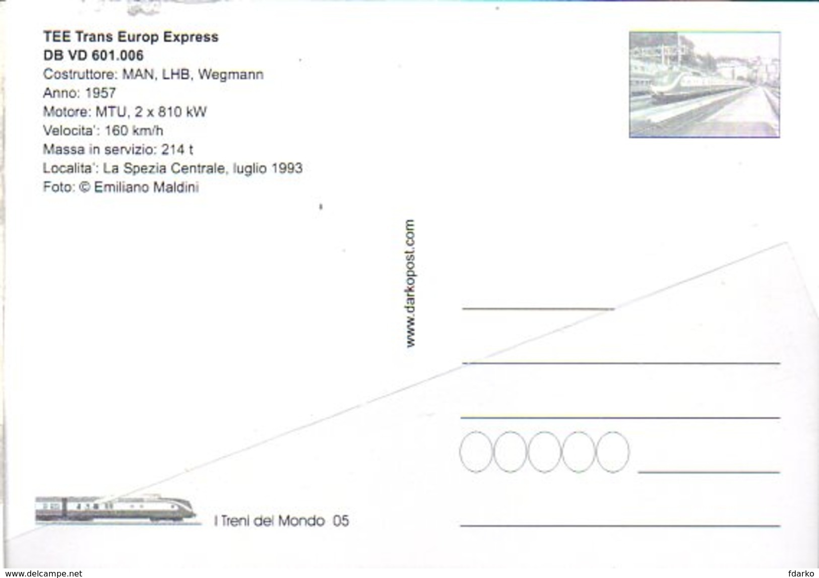 TNM 05 TEE DB VD 601.006 La Spezia MAN LHB - Stazioni Con Treni