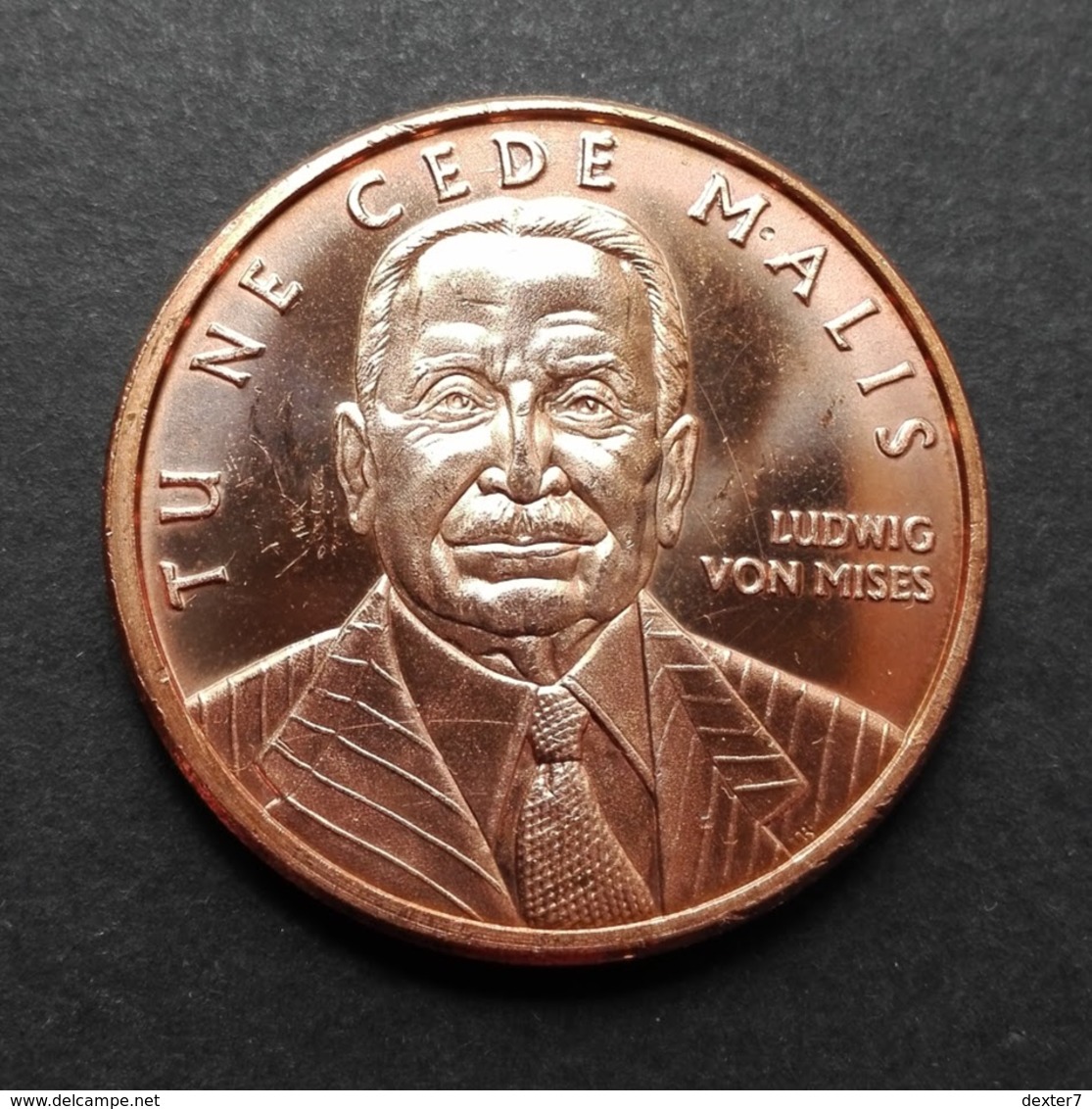 USA United States, Ludvig VON MISES 1oz AVP Pure Copper Cu - 1 Oncia AVP Rame Puro Stati Uniti - Collezioni