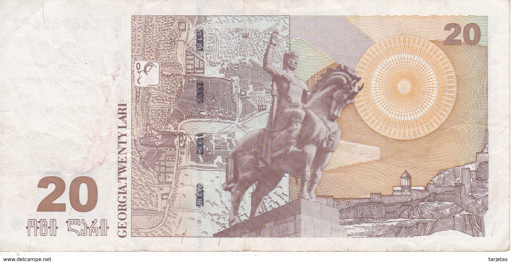 BILLETE DE GEORGIA DE 20 LARI DEL AÑO 2013 (BANKNOTE) - Georgië