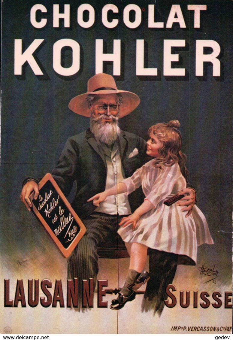 Publicité, Chocolat Kohler Lausanne Suisse (4301) 10x15 Plis - Publicité