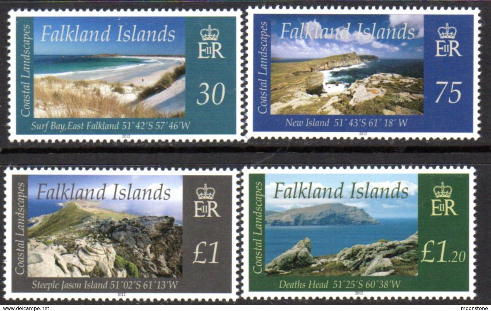 Falkland Islands 2012 Coastal Landscapes Set Of 4, MNH, SG 1222/5 - Falkland Islands