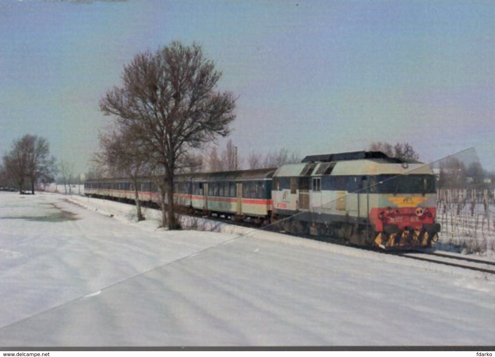 298 FER D 122.009 Pratissolo Reggio Emilia  Railroad Train Italian Railways Treni Locomotiva Romagna IMPA ITIN - Stazioni Con Treni