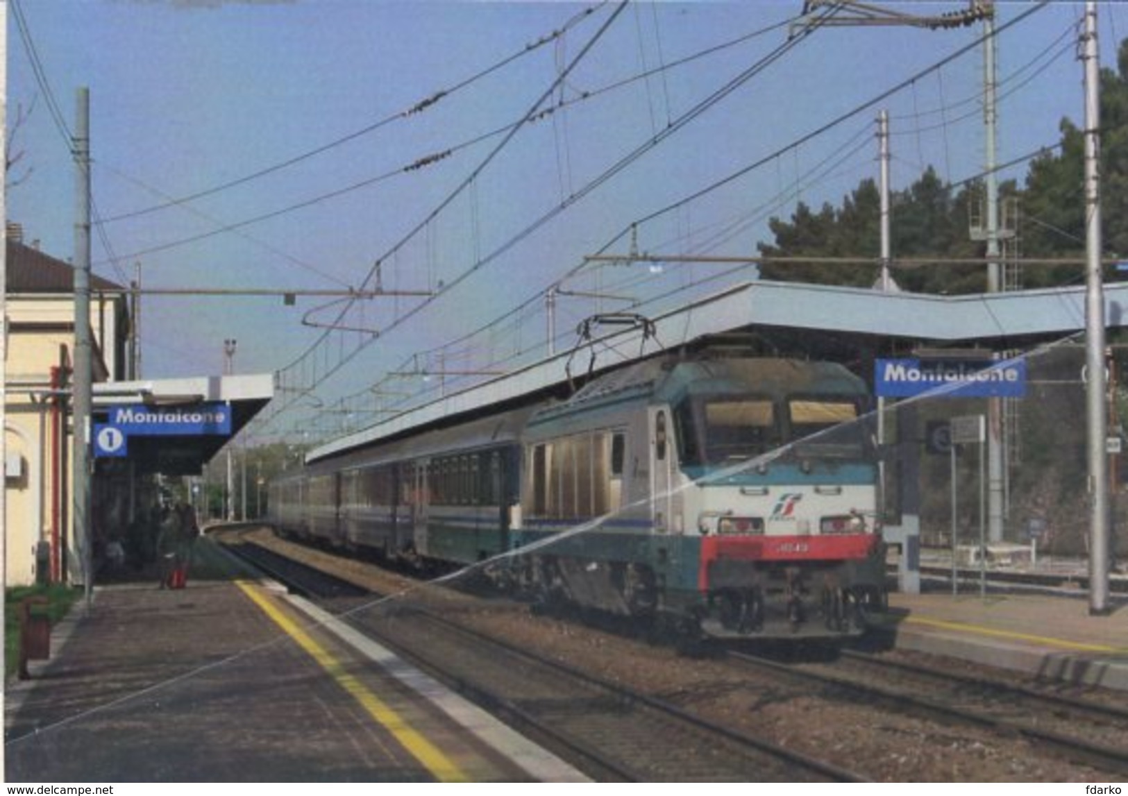 264 FS 402.024 Monfalcone Gorizia  Rairoad Treain Railweys Treni Ansaldo - Stazioni Con Treni