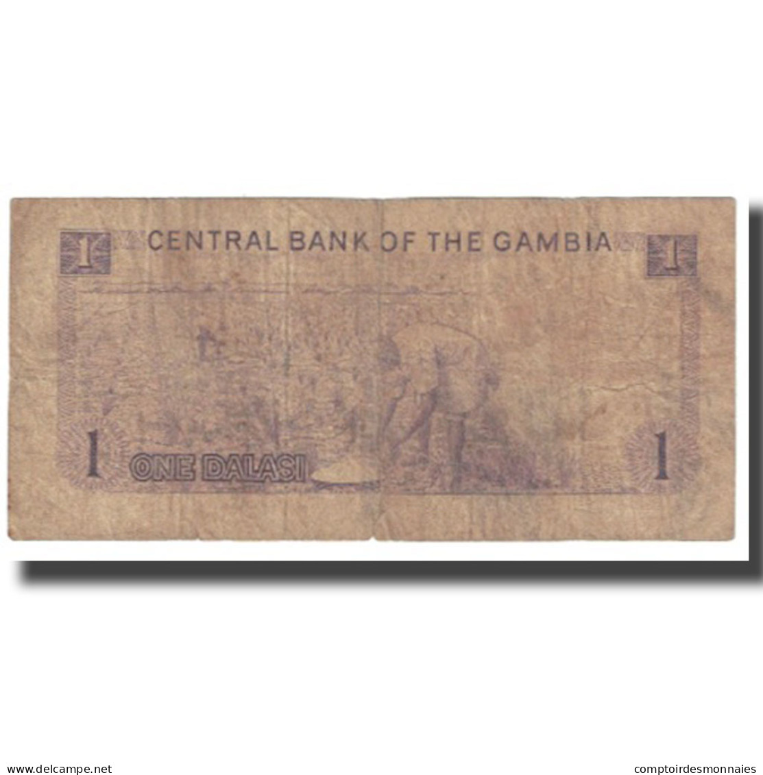 Billet, The Gambia, 1 Dalasi, KM:4f, AB+ - Gambia