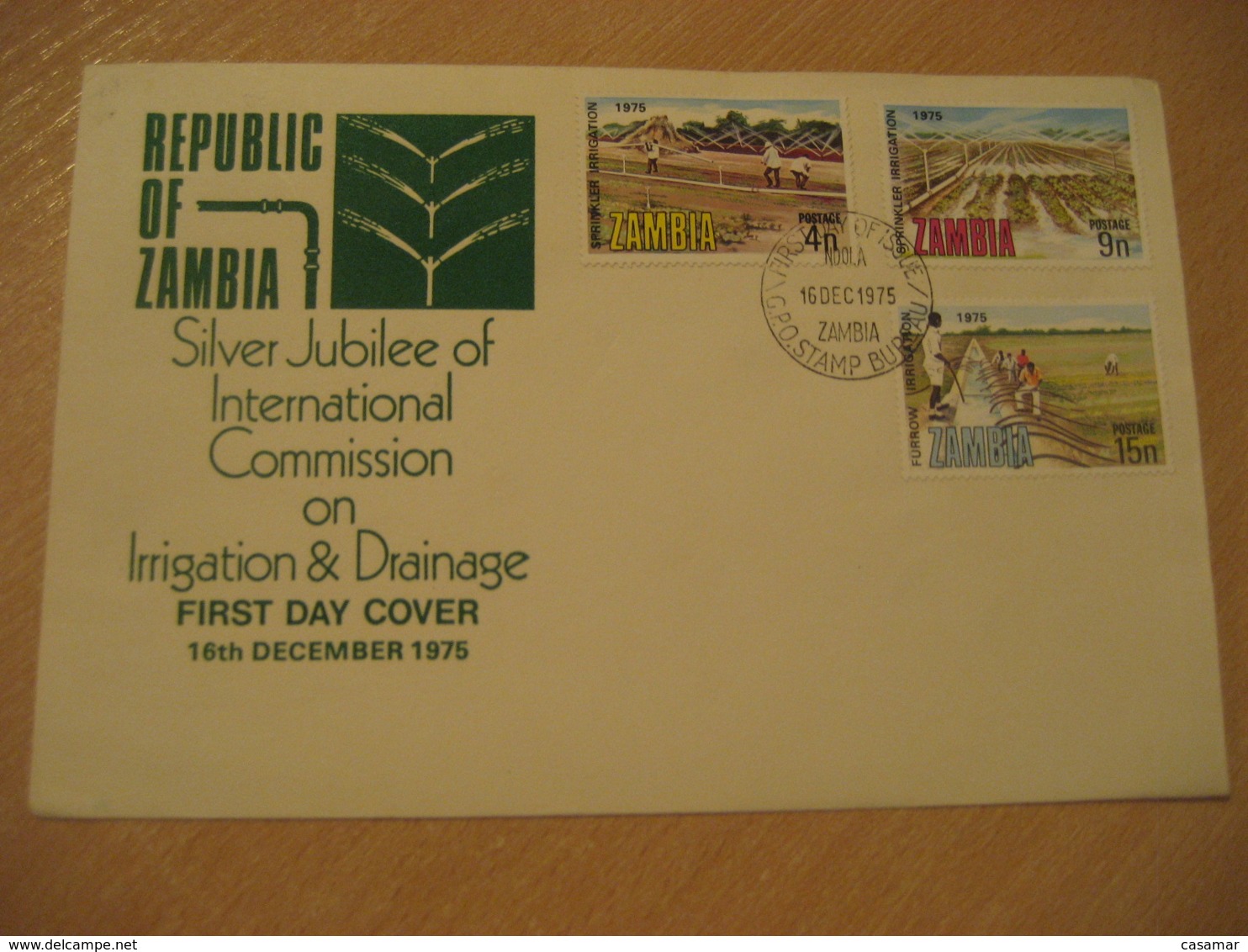 NDOLA 1975 Irrigation & Drainage FDC Cancel Cover ZAMBIA Agriculture - Agriculture