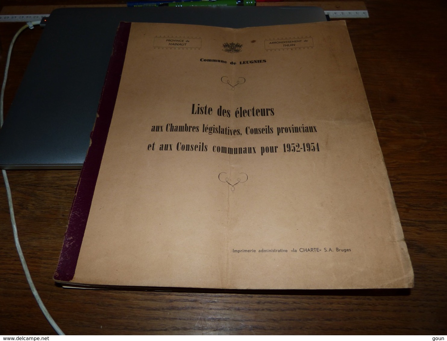 Liste Des électeurs Pr 1952-1954 Commune De Leugnies Beaumont Top Document Pour Généalogie - Autres & Non Classés