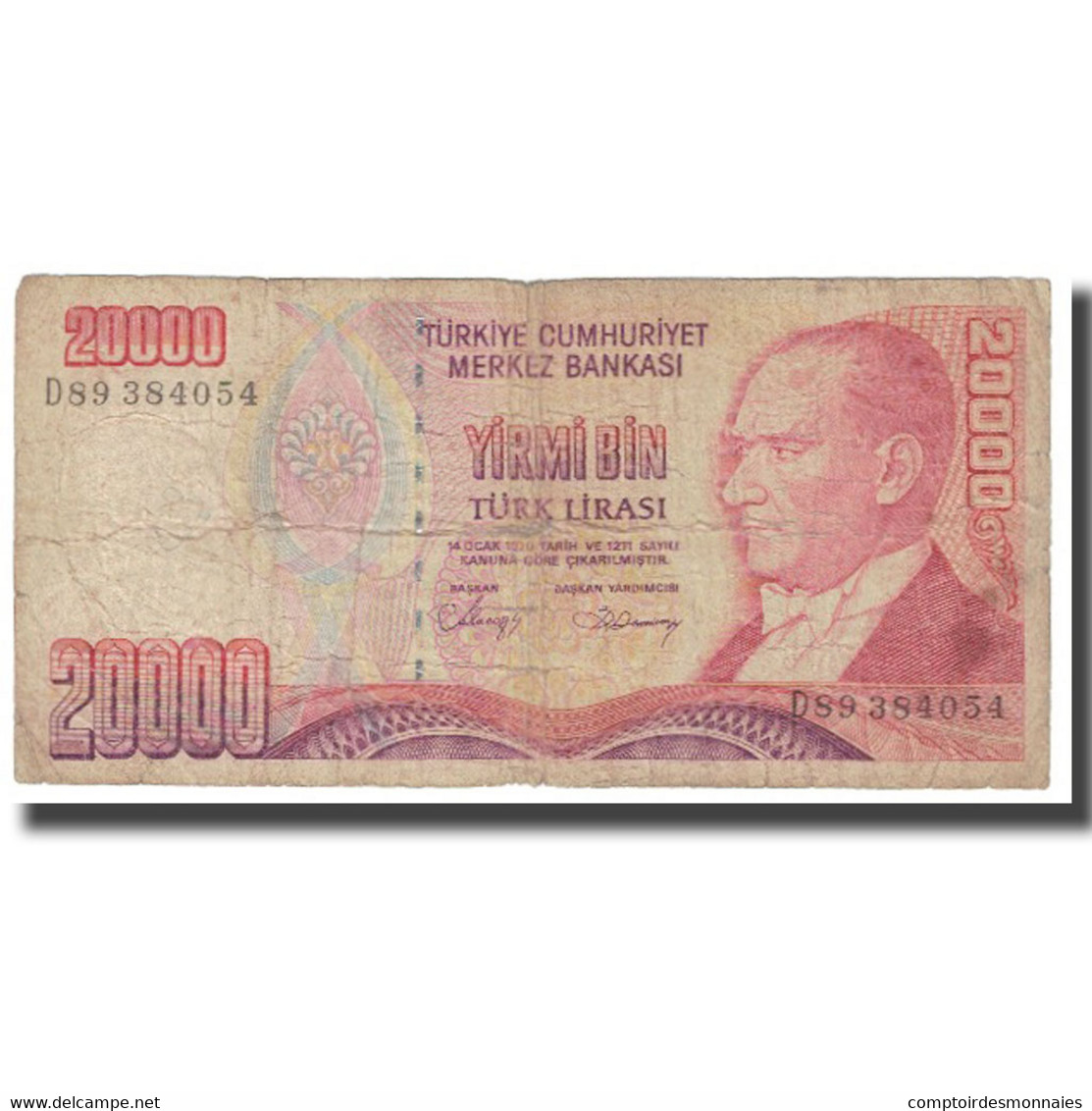 Billet, Turquie, 20,000 Lira, 1970, 1970-01-14, KM:201, B - Turquie