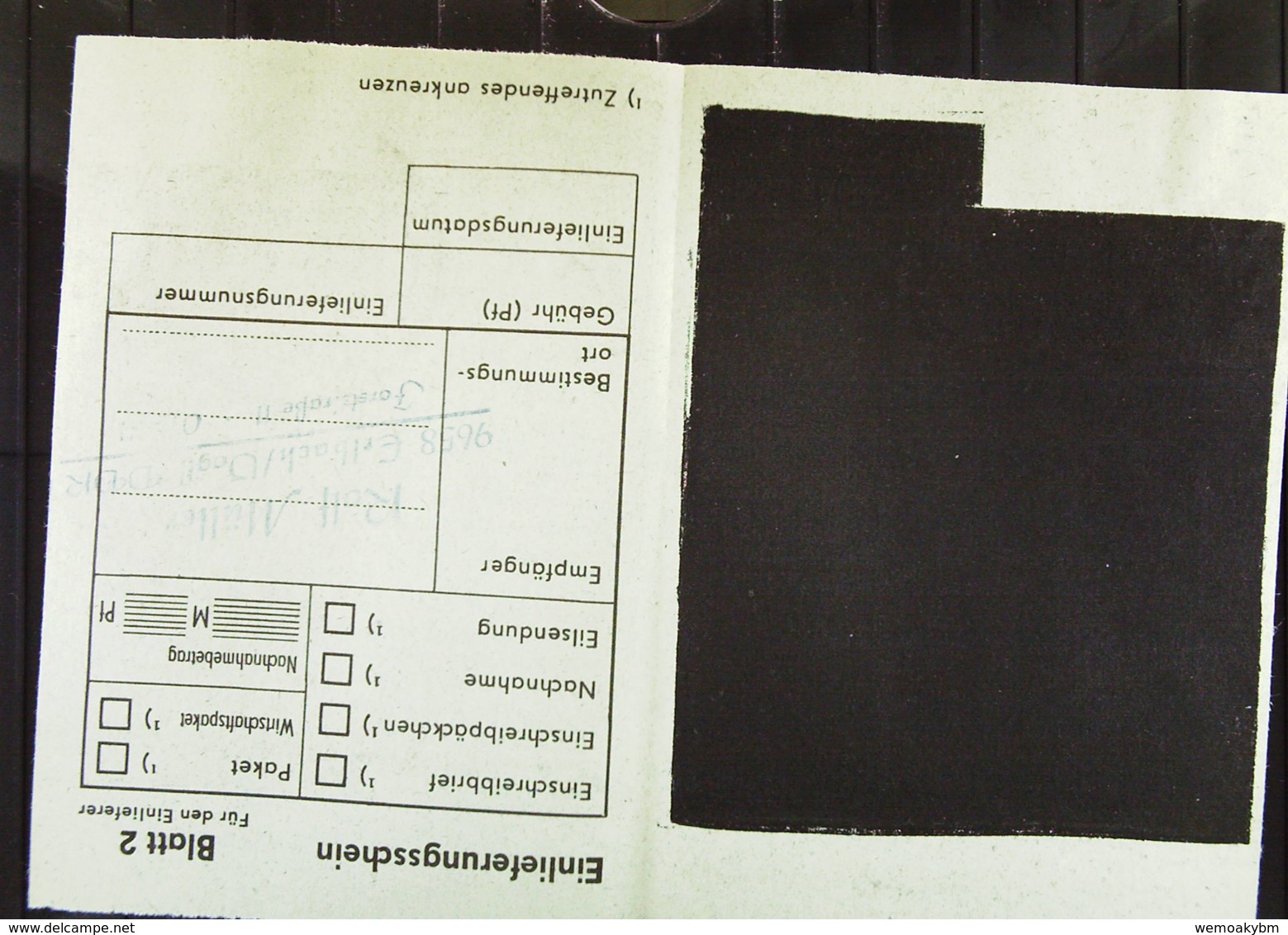 DDR: R-Eil-Fern-Bf 35 Pf Fachwerkbauten II Pillgram Mit SbPA-R-Zettel 2, 1955 Rheinsberg (631), 26.6.90 Knr: 2626 (2) - R-Zettel