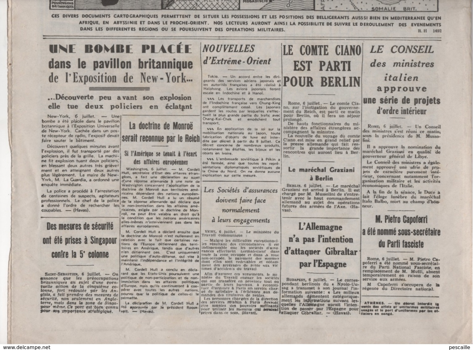 LE PETIT MARSEILLAIS 07 07 1940 - MERS EL KEBIR - MARSEILLE - GARD 30 - VICHY - TOULON - ROUMANIE - COLONIES ...