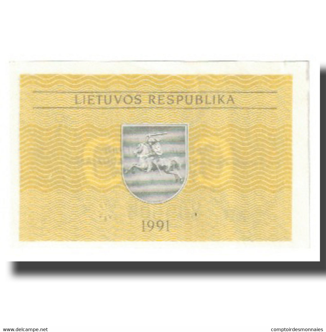 Billet, Lithuania, 0.10 Talonas, 1991, KM:29a, SUP - Litouwen