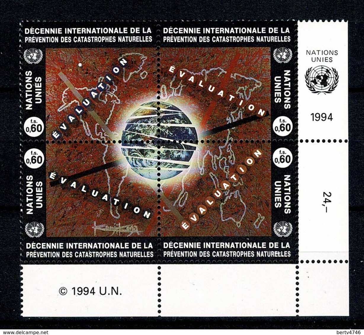 VN Genève 1994 Yv. 270/73**,  Mi 250/53** MNH - Neufs