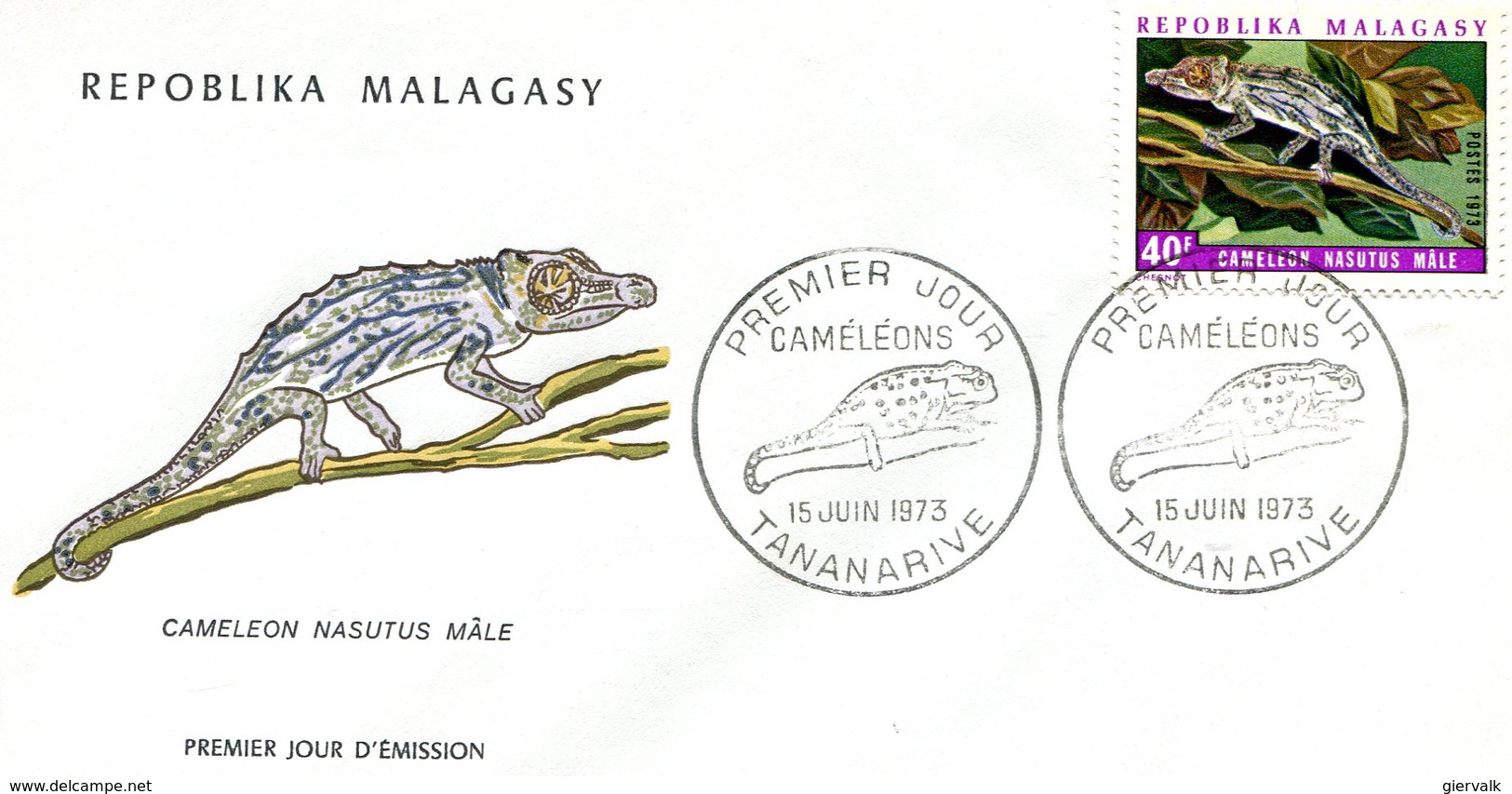 MADAGASCAR 1973 FDC With CHAMELEO.BARGAIN.!! - Andere & Zonder Classificatie