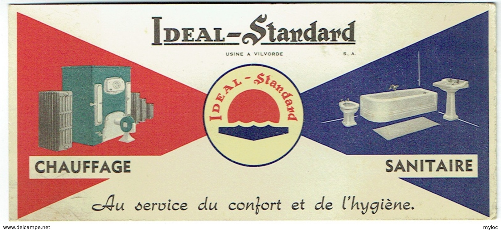 Buvard. Ideal-Standard. Chauffage Et Sanitaire. - Autres & Non Classés