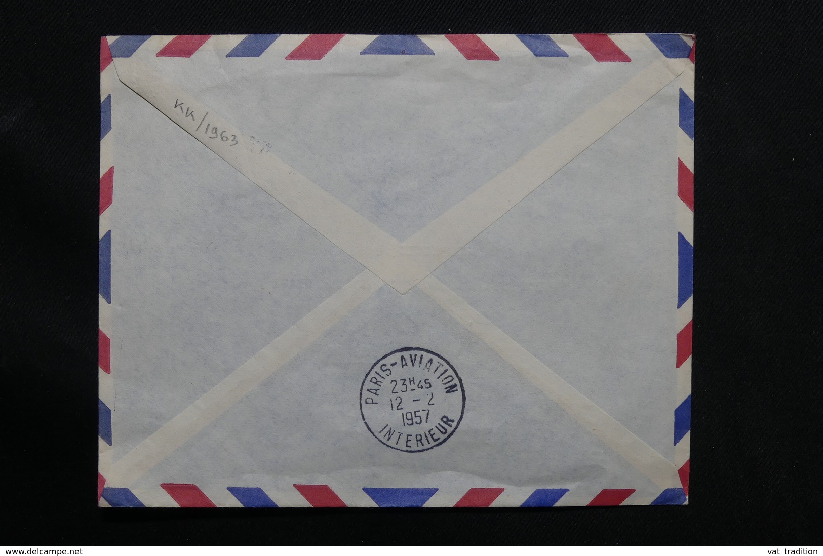 NOUVELLE ZÉLANDE - Enveloppe 1 Er Vol Direct Auckland / Paris En 1957 , Affranchissement Plaisant - L 28528 - Brieven En Documenten