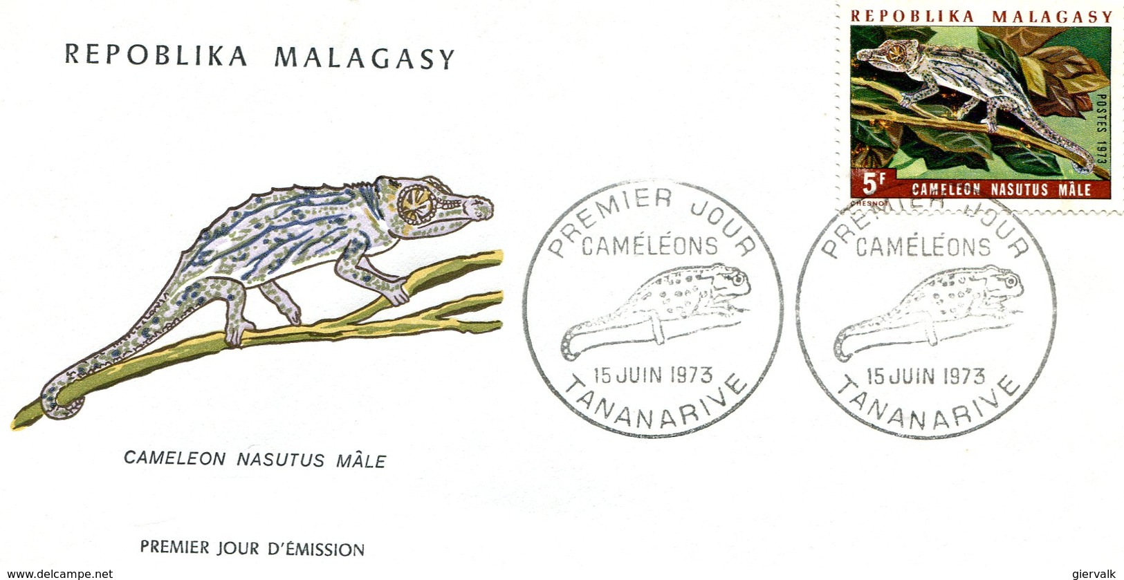 MADAGASCAR 1973 FDC With CHAMELEO.BARGAIN.!! - Andere & Zonder Classificatie