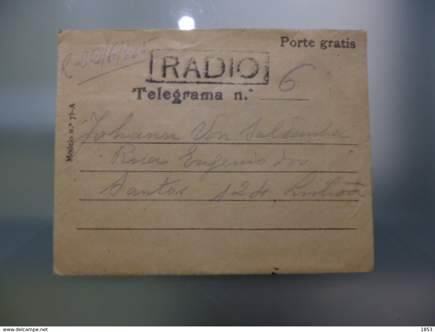 TELEGRAMA - PORTE GRATIS - VIA RÁDIO - Storia Postale
