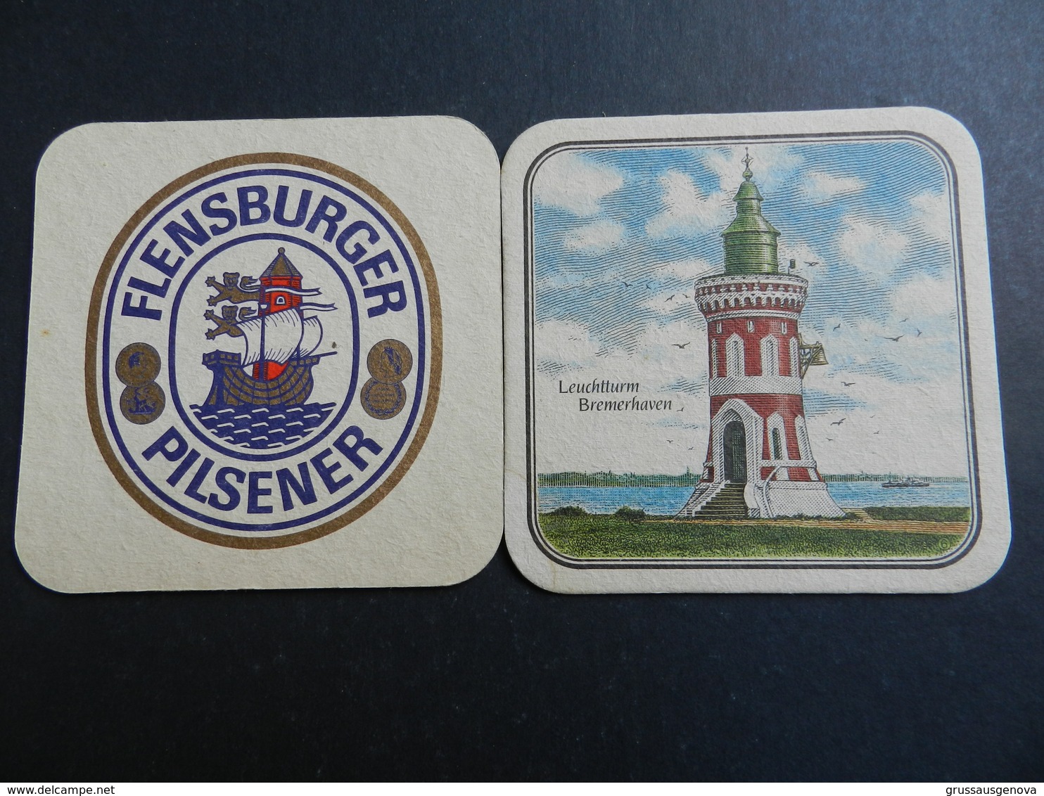 7ogg) SOTTOBOCCALE SOTTO BOCCALE BIRRA FLENSBURGER BEER LEUCHTTURM BREMERHAVEN - Sotto-boccale