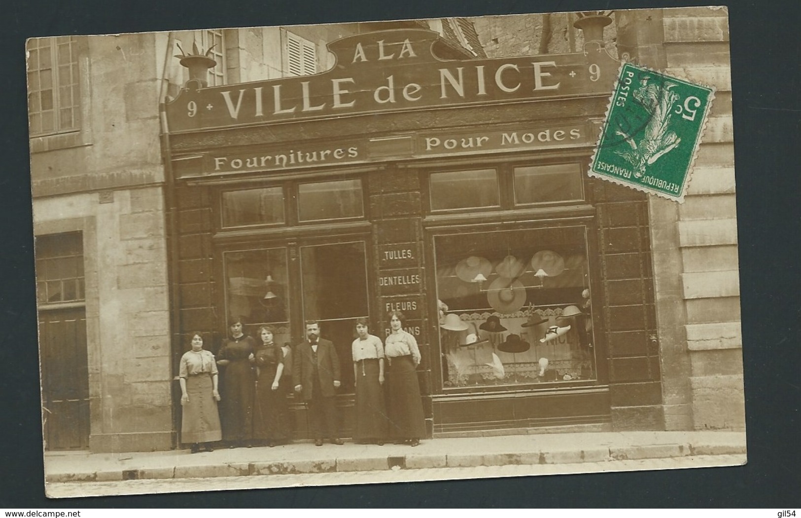 Cpa Photo ( Serait De Dijon ? ) A La Ville De Nice , Fournitures Pour Modes     Mbd 110 - Dijon