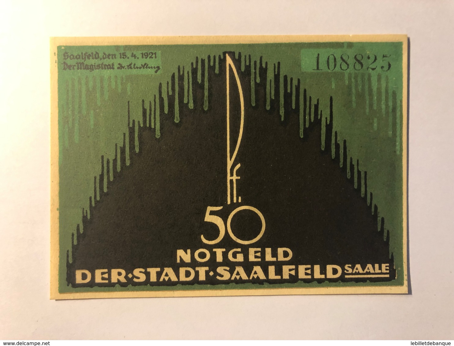 Allemagne Notgeld Saalfeld 50 Pfennig - Collections