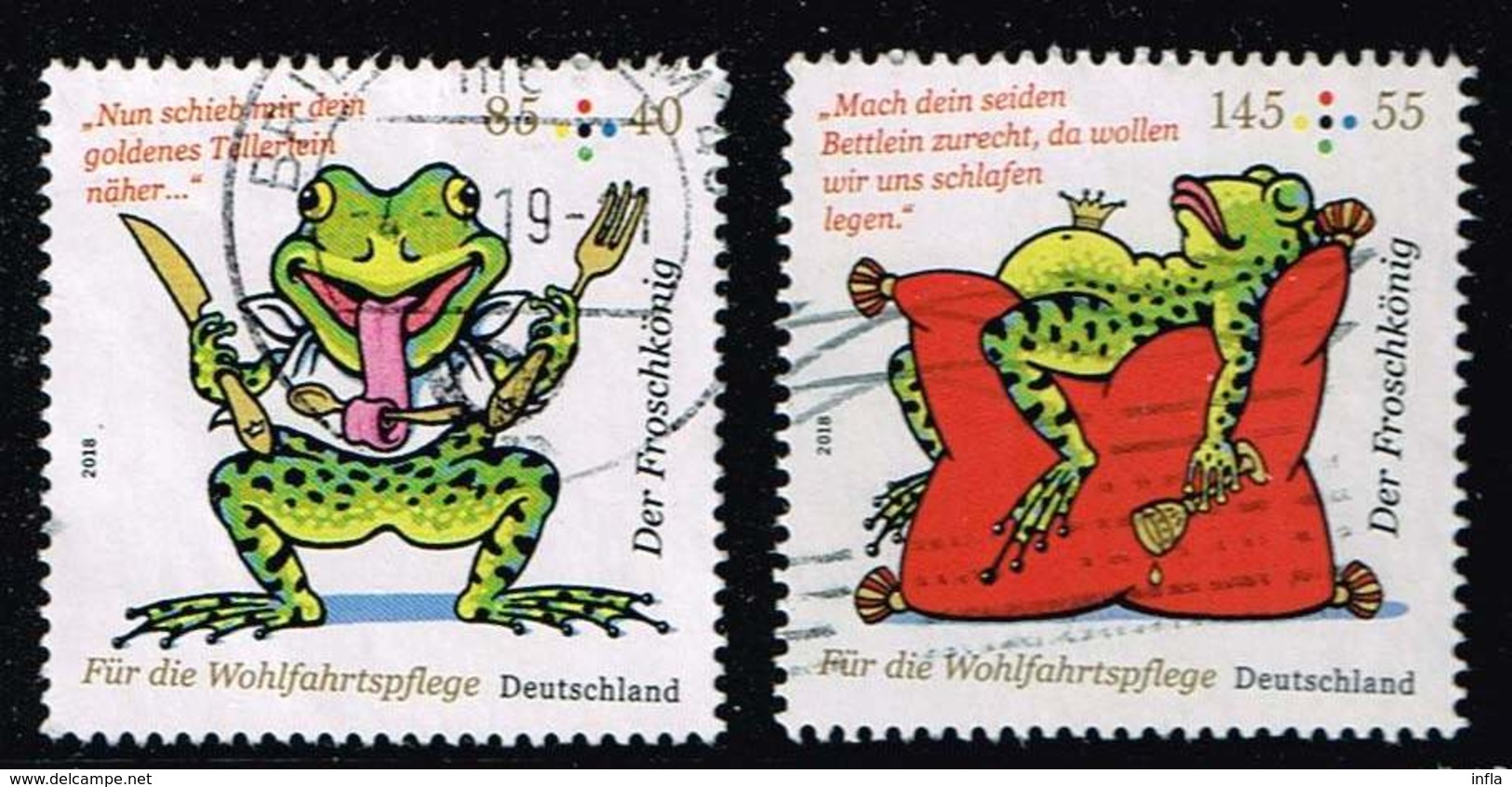 Bund 2018, Michel# 3358 - 3359 O Grimms Märchen. Der Froschkönig - Used Stamps