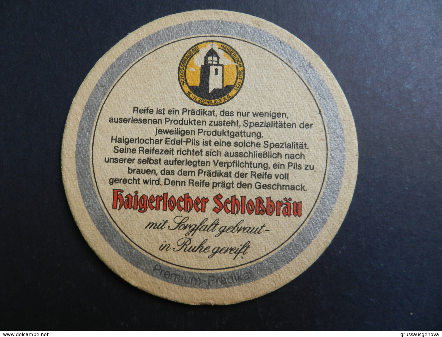 7ogg) SOTTOBOCCALE SOTTO BOCCALE BIRRA HAIGERLOCHER SCHLOSSBRAU - Sotto-boccale