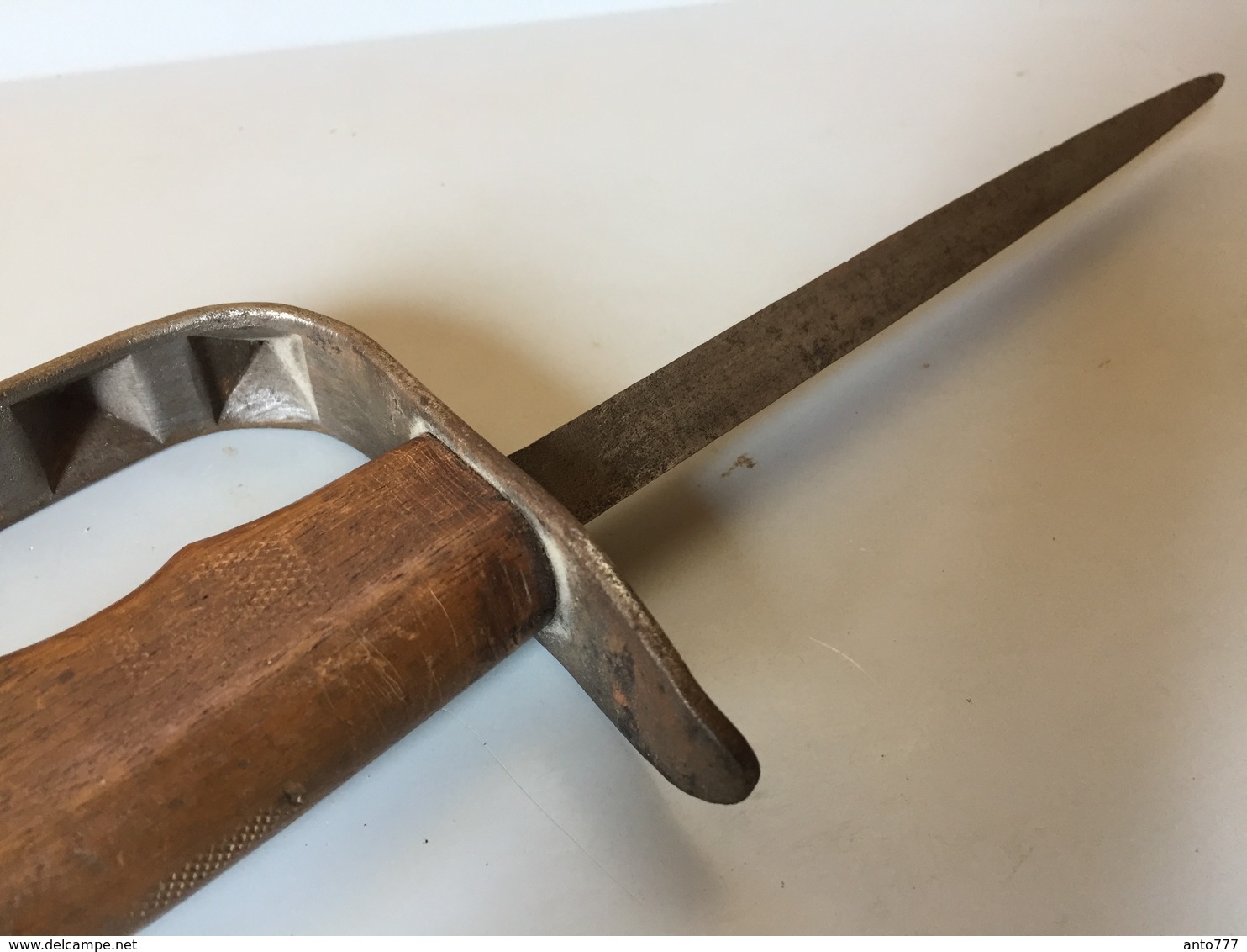 couteau tranchée WW1 trench knife marquage US super état militaria poignard poilu
