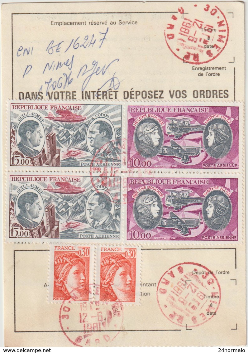 Ordre De Réexpédition Temporaire  Nîmes Rouge / Nîmes - 1961-....