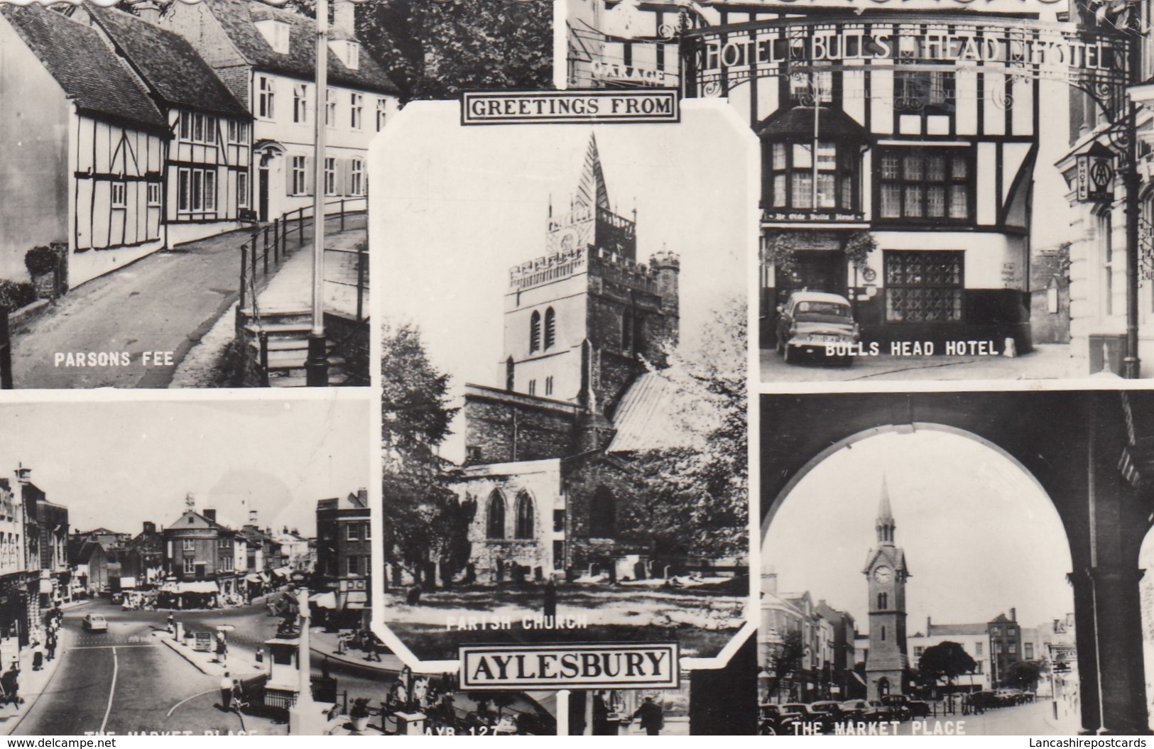 Postcard Aylesbury Multiview PU At Leighton Buzzard In 1965 [ RP By Frith ] My Ref  B13194 - Buckinghamshire