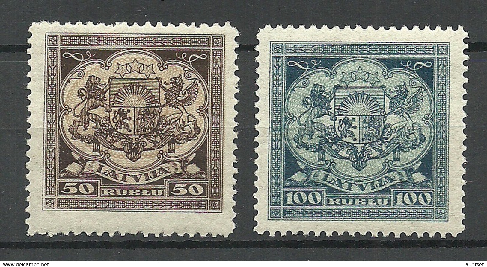 LETTLAND Latvia 1922 Michel 87 - 88 MNH - Latvia