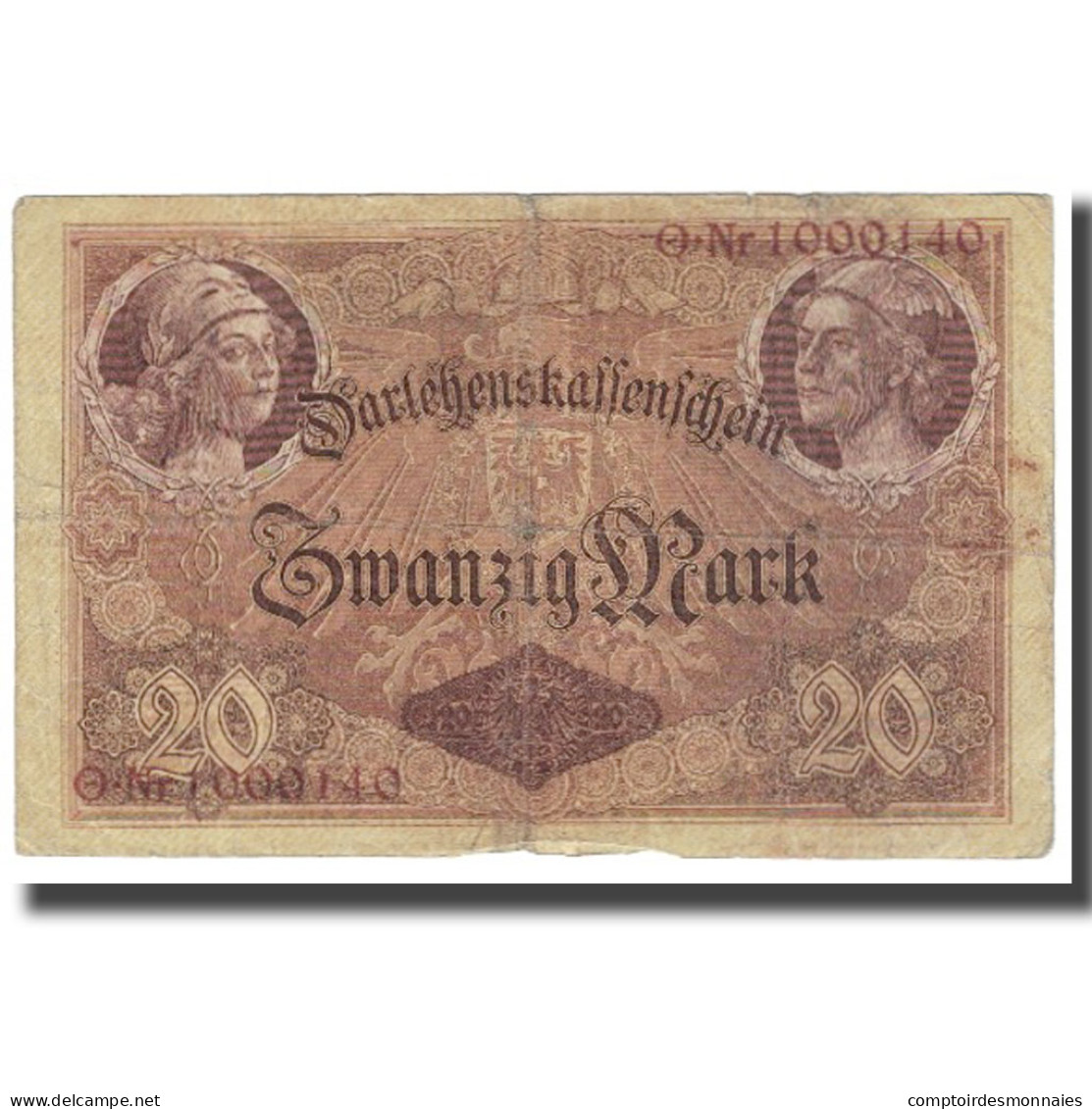 Billet, Allemagne, 20 Mark, 1914, 1914-08-05, KM:48a, TTB - 20 Mark