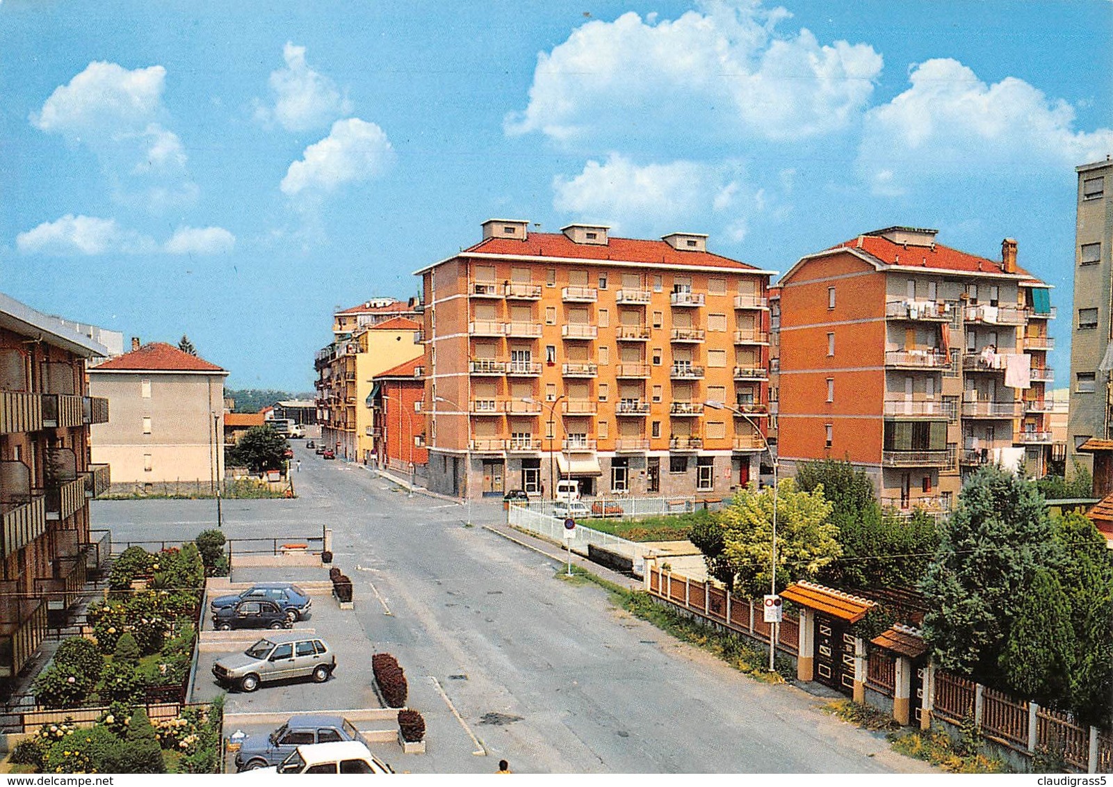 0480 "TETTI FRANCESI - RIVALTA DI TORINO  (TO) - VIA I MAGGIO" AUTO ANNI '60 CART. ORIG. NON SPED. - Altri & Non Classificati