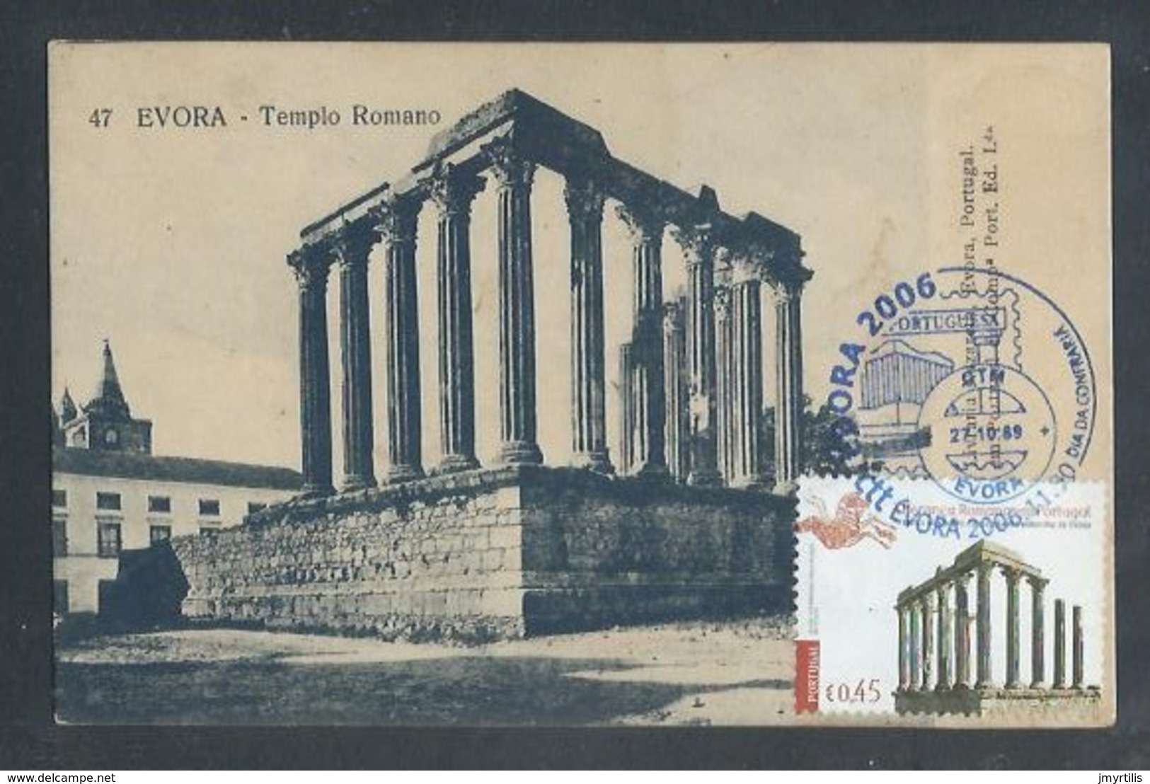 Maximum Card  "Herança Romana Em Portugal - Templo Romano De Diana - Évora" - Cartoline Maximum