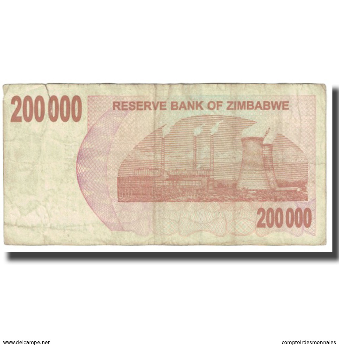 Billet, Zimbabwe, 200,000 Dollars, 2008, 2008-06-30, KM:49, B - Zimbabwe