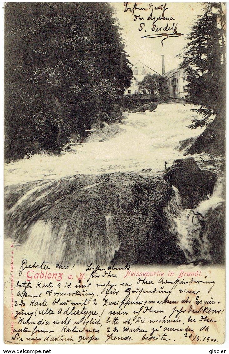 GABLONZ An Der Neiße  - Sudeten - Jablonec Nad Nisou - Neissepartie In Brandl - Gesendet 1900 - Sudeten