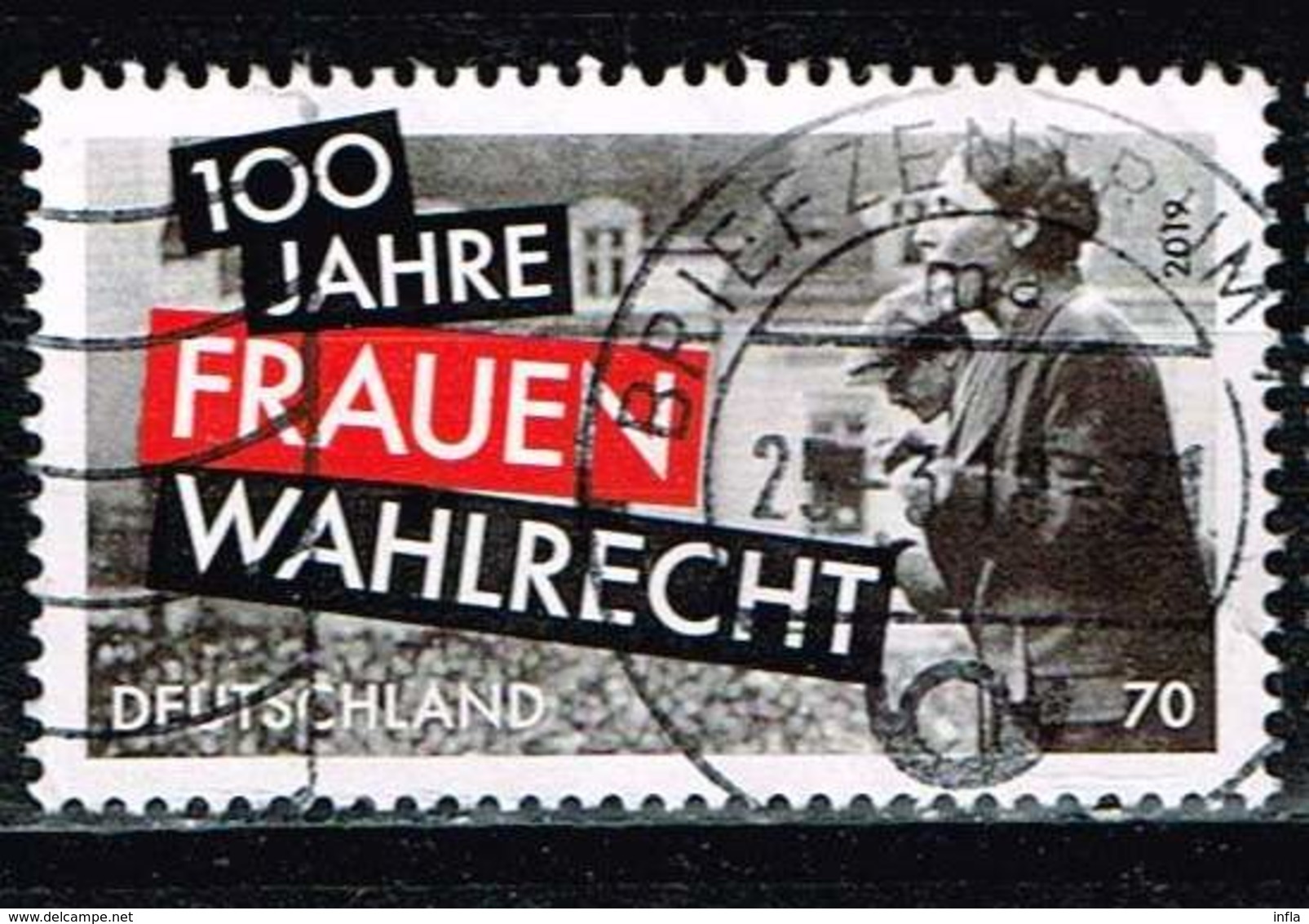Bund 2018, Michel# 3435 O 100 Jahre Frauenwahlrecht In Deutschland - Used Stamps