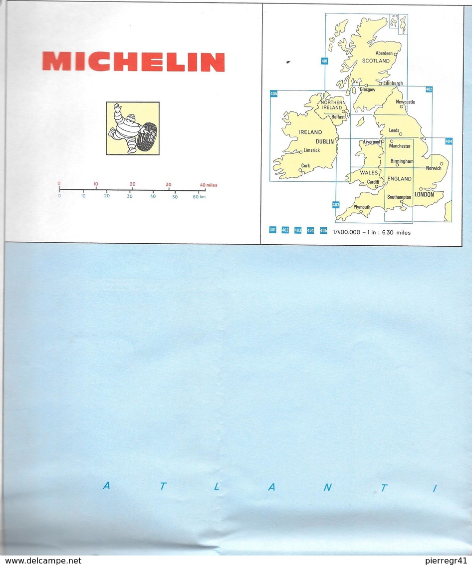 CARTE-ROUTIERE-MICHELIN-N °986-1990-8e Edit-GRANDE BRETAGNE/IRELANDE--TB E-COMME NEUF - Cartes Routières