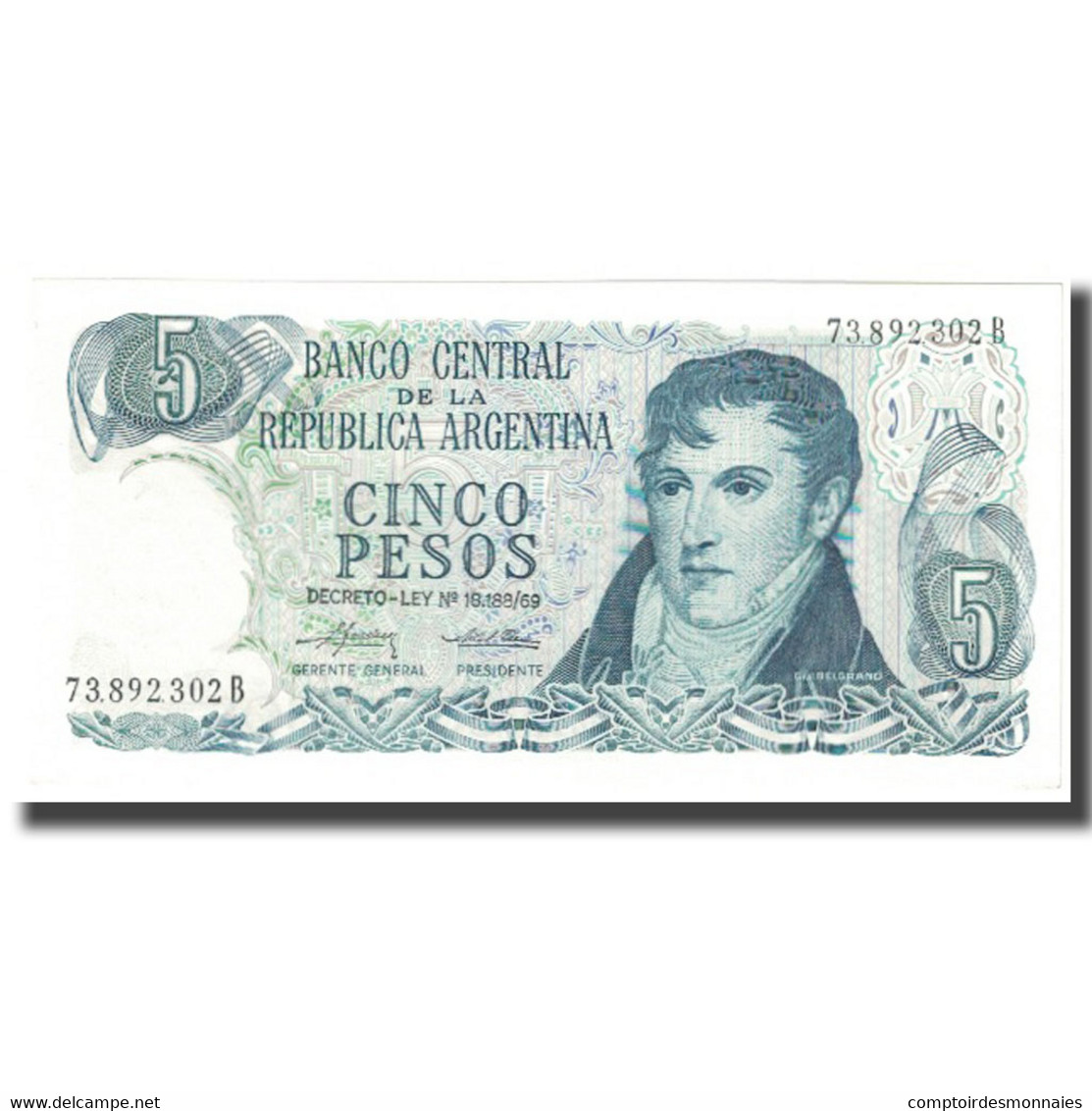 Billet, Argentine, 5 Pesos, KM:288, NEUF - Argentina
