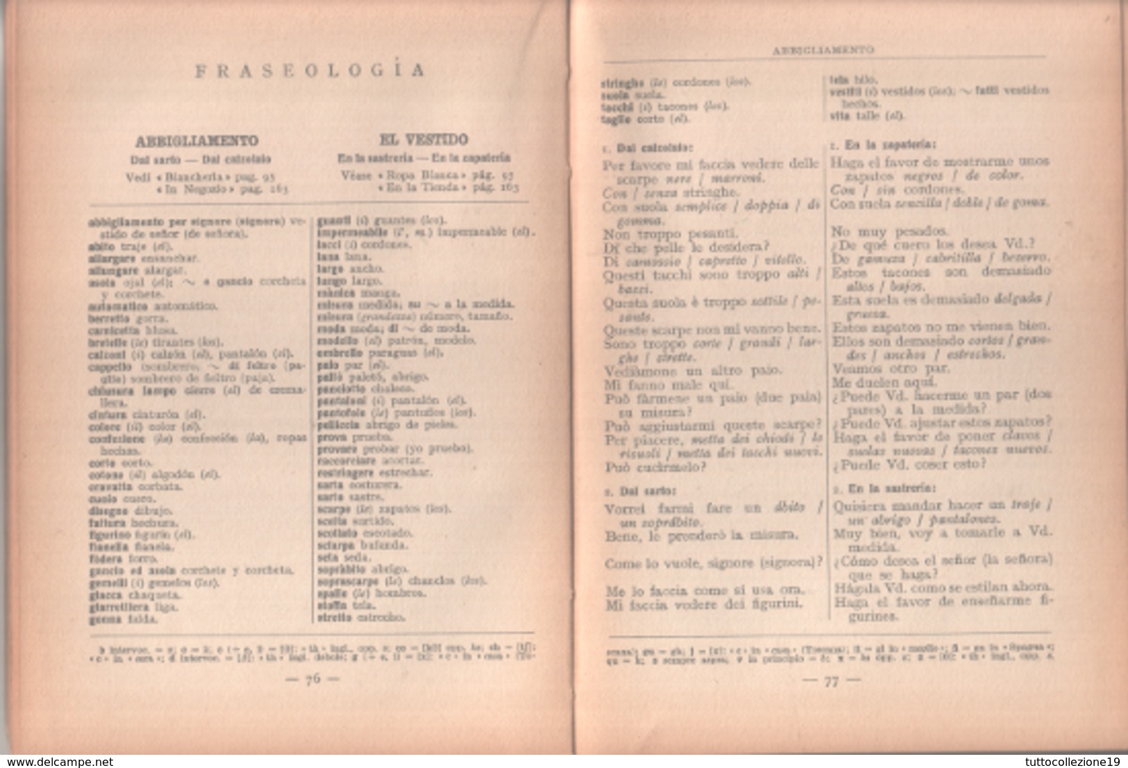 VENDO "L'INTERPRETE TASCABILE" DI SPAGNOLO DEL 1951- GARZANTI EDITORE - - Dictionaries